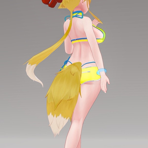 「お狐様女学生 稲荷原」 オリジナル3Dモデル 複数アバター対応衣装同梱 #e62f8b 缩略图 22