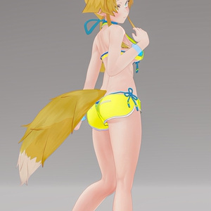 「お狐様女学生 稲荷原」 オリジナル3Dモデル 複数アバター対応衣装同梱 #e62f8b 缩略图 52