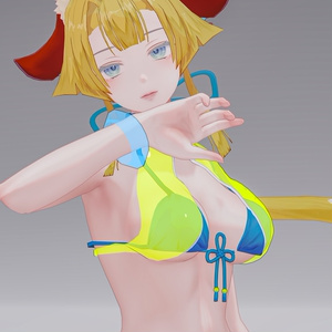 「お狐様女学生 稲荷原」 オリジナル3Dモデル 複数アバター対応衣装同梱 #e62f8b 缩略图 83