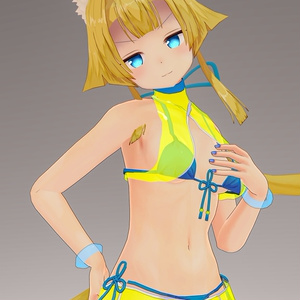 「お狐様女学生 稲荷原」 オリジナル3Dモデル 複数アバター対応衣装同梱 #e62f8b 缩略图 57