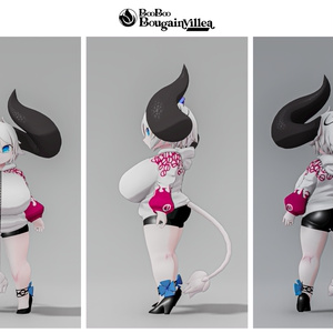 オリジナル3Dモデル うしちゃん - Ushichang - #e62f8b