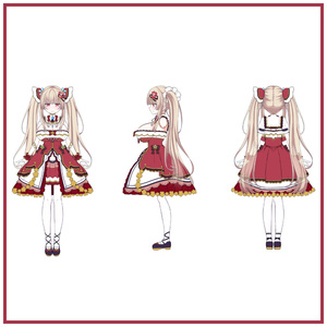 ツインテールのお姫様 フローラリア -Twin Tail Princess Florallea  - 【オリジナル3Dモデル】 VRChat向けアバター