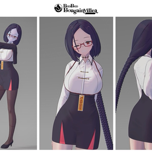 「社畜キョンシーの椎木さん」オリジナル3Dモデル VRChat向けアバター #e62f8b 缩略图 5