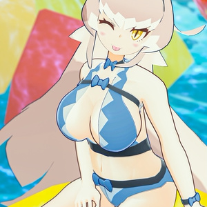 【Quest対応】「鮫兎の渡航者トーコ」オリジナル3Dモデル VRChat向けアバター #e62f8b 缩略图 31
