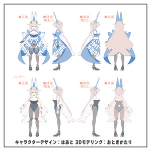 【Quest対応】「鮫兎の渡航者トーコ」オリジナル3Dモデル VRChat向けアバター #e62f8b 缩略图 13