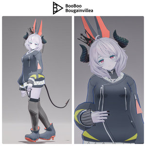【Quest対応】「鮫兎の渡航者トーコ」オリジナル3Dモデル VRChat向けアバター #e62f8b 缩略图 39