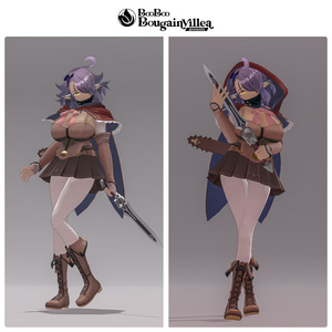 「黒薔薇のイレシス」オリジナル3Dモデル VRChat向けアバター #e62f8b 缩略图 4