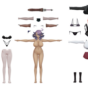 「黒薔薇のイレシス」オリジナル3Dモデル VRChat向けアバター #e62f8b 缩略图 13