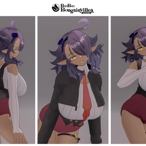 「黒薔薇のイレシス」オリジナル3Dモデル VRChat向けアバター #e62f8b 缩略图 3