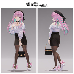 「女装男子の曾我くん」 オリジナル3Dモデル VRChat向けアバター #e62f8b 缩略图 3