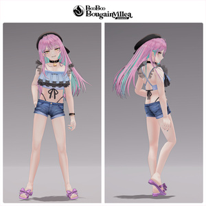 「女装男子の曾我くん」 オリジナル3Dモデル VRChat向けアバター #e62f8b 缩略图 4