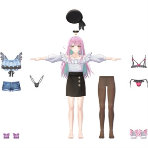 「女装男子の曾我くん」 オリジナル3Dモデル VRChat向けアバター #e62f8b 缩略图 10