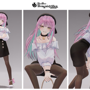 「女装男子の曾我くん」 オリジナル3Dモデル VRChat向けアバター #e62f8b 缩略图 5