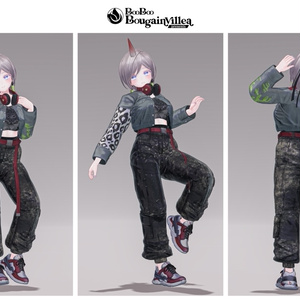 「鬼のお姉さん 霧子」 複数アバター対応衣装同梱 オリジナル3Dモデル VRChat向けアバター #e62f8b 缩略图 13