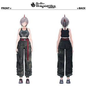 「鬼のお姉さん 霧子」 複数アバター対応衣装同梱 オリジナル3Dモデル VRChat向けアバター #e62f8b 缩略图 5
