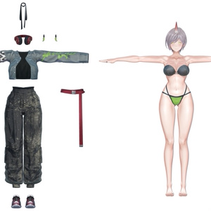 「鬼のお姉さん 霧子」 複数アバター対応衣装同梱 オリジナル3Dモデル VRChat向けアバター #e62f8b 缩略图 19