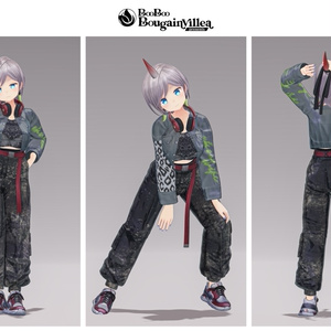 「鬼のお姉さん 霧子」 複数アバター対応衣装同梱 オリジナル3Dモデル VRChat向けアバター #e62f8b 缩略图 14