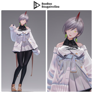 「鬼のお姉さん 霧子」 複数アバター対応衣装同梱 オリジナル3Dモデル VRChat向けアバター #e62f8b 缩略图 31