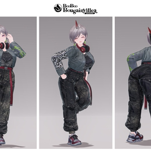 「鬼のお姉さん 霧子」 複数アバター対応衣装同梱 オリジナル3Dモデル VRChat向けアバター #e62f8b 缩略图 16