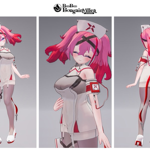 「デュラハンナースの範奈さん」 複数アバター対応衣装同梱 オリジナル3Dモデル VRChat向けアバター #e62f8b 缩略图 17