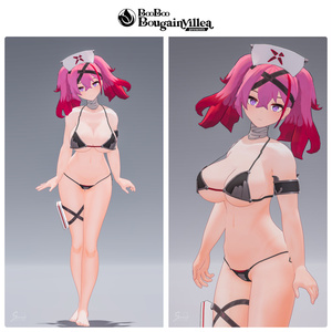 「デュラハンナースの範奈さん」 複数アバター対応衣装同梱 オリジナル3Dモデル VRChat向けアバター #e62f8b 缩略图 4