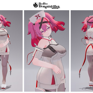「デュラハンナースの範奈さん」 複数アバター対応衣装同梱 オリジナル3Dモデル VRChat向けアバター #e62f8b 缩略图 32