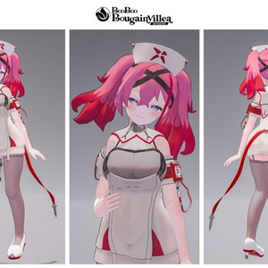 「デュラハンナースの範奈さん」 複数アバター対応衣装同梱 オリジナル3Dモデル VRChat向けアバター #e62f8b 缩略图 34
