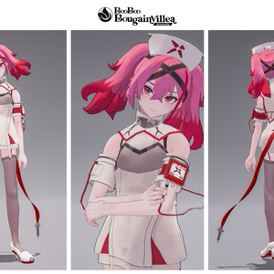「デュラハンナースの範奈さん」 複数アバター対応衣装同梱 オリジナル3Dモデル VRChat向けアバター #e62f8b 缩略图 37