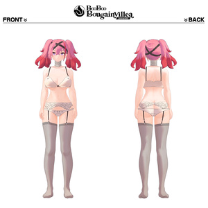 「デュラハンナースの範奈さん」 複数アバター対応衣装同梱 オリジナル3Dモデル VRChat向けアバター #e62f8b 缩略图 7
