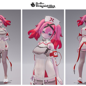「デュラハンナースの範奈さん」 複数アバター対応衣装同梱 オリジナル3Dモデル VRChat向けアバター #e62f8b 缩略图 24
