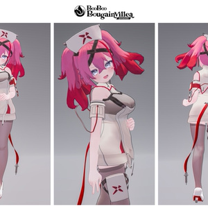 「デュラハンナースの範奈さん」 複数アバター対応衣装同梱 オリジナル3Dモデル VRChat向けアバター #e62f8b 缩略图 15