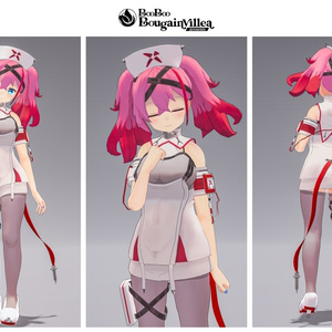 「デュラハンナースの範奈さん」 複数アバター対応衣装同梱 オリジナル3Dモデル VRChat向けアバター #e62f8b 缩略图 28