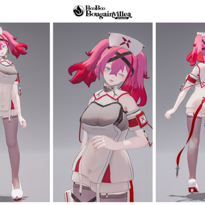 「デュラハンナースの範奈さん」 複数アバター対応衣装同梱 オリジナル3Dモデル VRChat向けアバター #e62f8b 缩略图 21