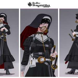 「咎牙」 複数アバター対応衣装同梱 オリジナル3Dモデル VRChat向けアバター #e62f8b 缩略图 16