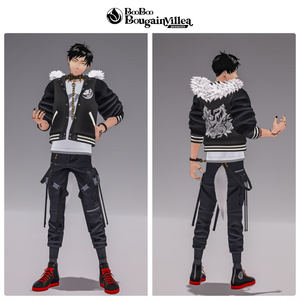 「咎牙」 複数アバター対応衣装同梱 オリジナル3Dモデル VRChat向けアバター #e62f8b 缩略图 2