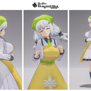 「料理部の美津名」 複数アバター対応衣装同梱 オリジナル3Dモデル VRChat向けアバター #e62f8b 缩略图 13