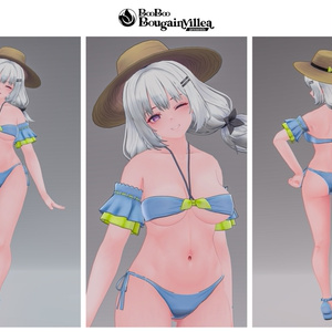 「料理部の美津名」 複数アバター対応衣装同梱 オリジナル3Dモデル VRChat向けアバター #e62f8b 缩略图 32