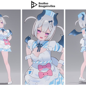 👿🍔デビルウエイトレス ベルセリナ 複数アバター対応衣装同梱 オリジナル3Dモデル VRChat向けアバター #e62f8b 缩略图 23