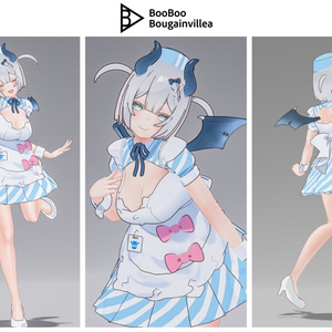 👿🍔デビルウエイトレス ベルセリナ 複数アバター対応衣装同梱 オリジナル3Dモデル VRChat向けアバター #e62f8b 缩略图 21