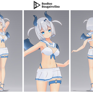 👿🍔デビルウエイトレス ベルセリナ 複数アバター対応衣装同梱 オリジナル3Dモデル VRChat向けアバター #e62f8b 缩略图 20