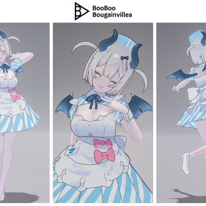 👿🍔デビルウエイトレス ベルセリナ 複数アバター対応衣装同梱 オリジナル3Dモデル VRChat向けアバター #e62f8b 缩略图 15
