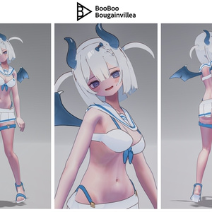 👿🍔デビルウエイトレス ベルセリナ 複数アバター対応衣装同梱 オリジナル3Dモデル VRChat向けアバター #e62f8b 缩略图 18