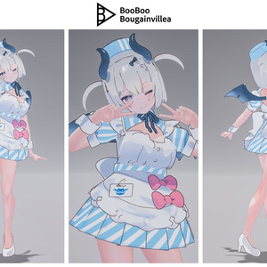 👿🍔デビルウエイトレス ベルセリナ 複数アバター対応衣装同梱 オリジナル3Dモデル VRChat向けアバター #e62f8b 缩略图 13