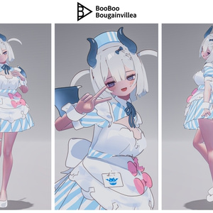 👿🍔デビルウエイトレス ベルセリナ 複数アバター対応衣装同梱 オリジナル3Dモデル VRChat向けアバター #e62f8b 缩略图 17