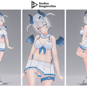 👿🍔デビルウエイトレス ベルセリナ 複数アバター対応衣装同梱 オリジナル3Dモデル VRChat向けアバター #e62f8b 缩略图 22