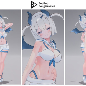 👿🍔デビルウエイトレス ベルセリナ 複数アバター対応衣装同梱 オリジナル3Dモデル VRChat向けアバター #e62f8b 缩略图 14