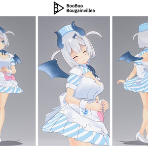 👿🍔デビルウエイトレス ベルセリナ 複数アバター対応衣装同梱 オリジナル3Dモデル VRChat向けアバター #e62f8b 缩略图 19