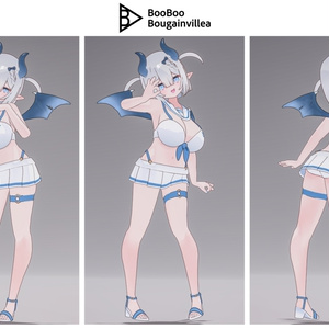 👿🍔デビルウエイトレス ベルセリナ 複数アバター対応衣装同梱 オリジナル3Dモデル VRChat向けアバター #e62f8b 缩略图 9