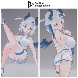 👿🍔デビルウエイトレス ベルセリナ 複数アバター対応衣装同梱 オリジナル3Dモデル VRChat向けアバター #e62f8b 缩略图 7