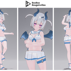 👿🍔デビルウエイトレス ベルセリナ 複数アバター対応衣装同梱 オリジナル3Dモデル VRChat向けアバター #e62f8b 缩略图 24